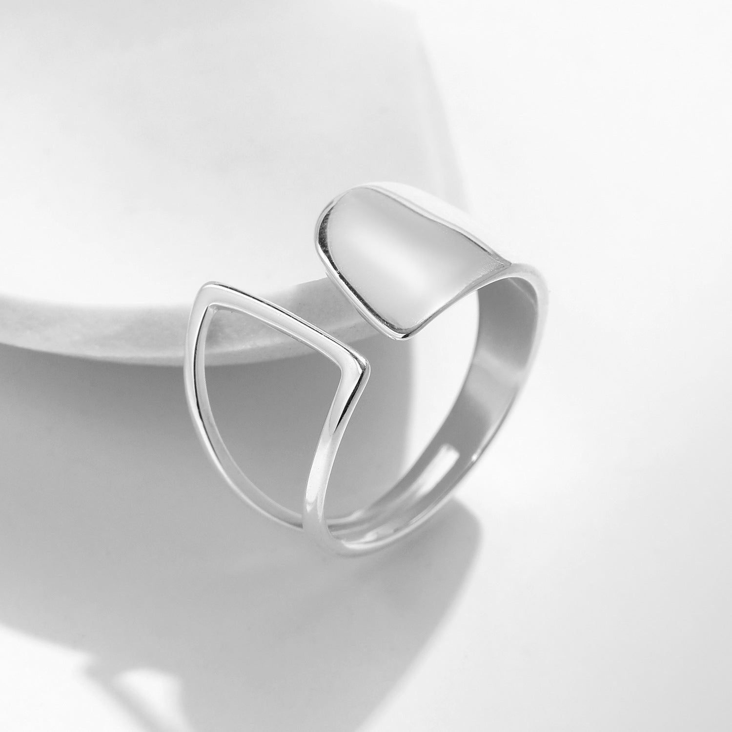 Wholesale Sterling Silver Geometric Smooth Open Ring
